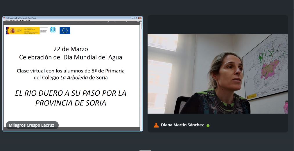 La Comisaria de Aguas de la CHD celebra el Día Mundial del Agua con los alumnos del CEIP La Arboleda (Soria)