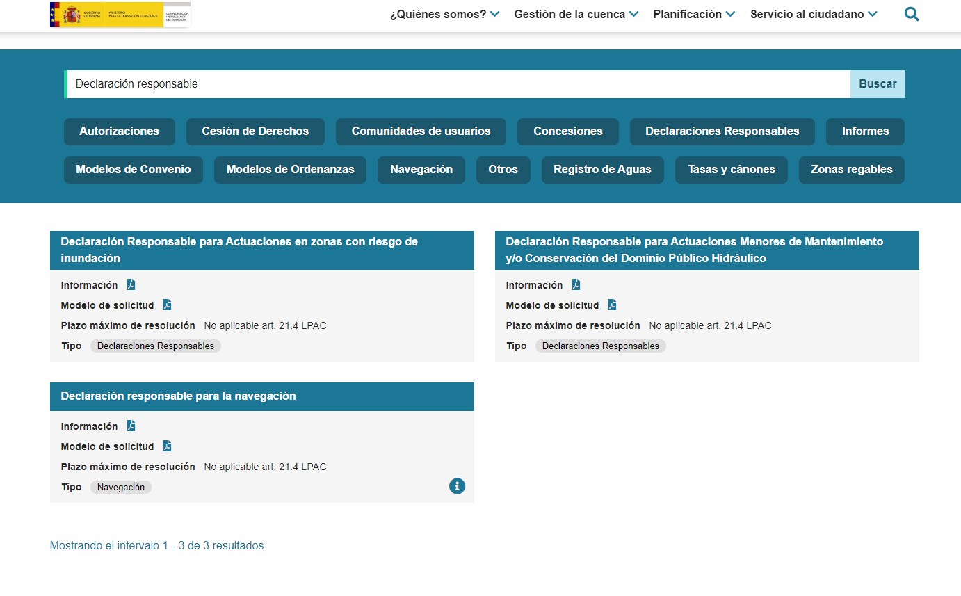 El modelo de 'Declaración Responsable' de la CHD simplifica y acorta plazos para actuaciones menores en cauces El modelo de 'Declaración Responsable' de la CHD simplifica y acorta plazos para actuaciones menores en cauces