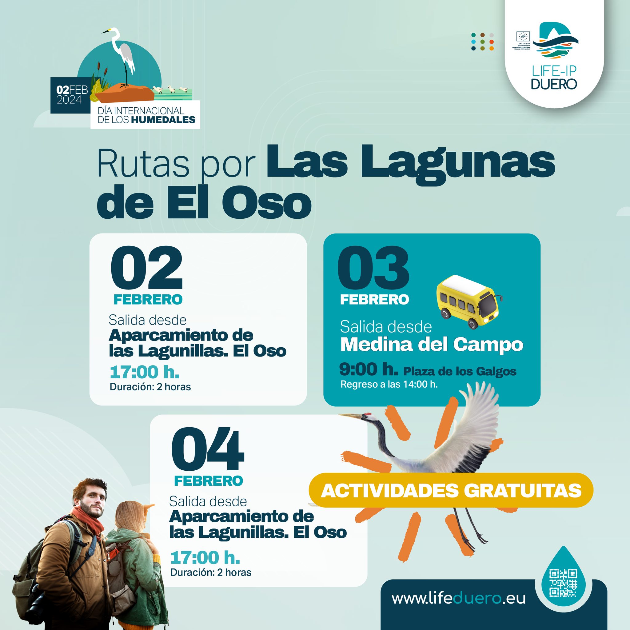 El proyecto Life IP Duero conmemora el Día de los Humedales con varias rutas interpretativas en Las Lagunas de El Oso - Imagen 2