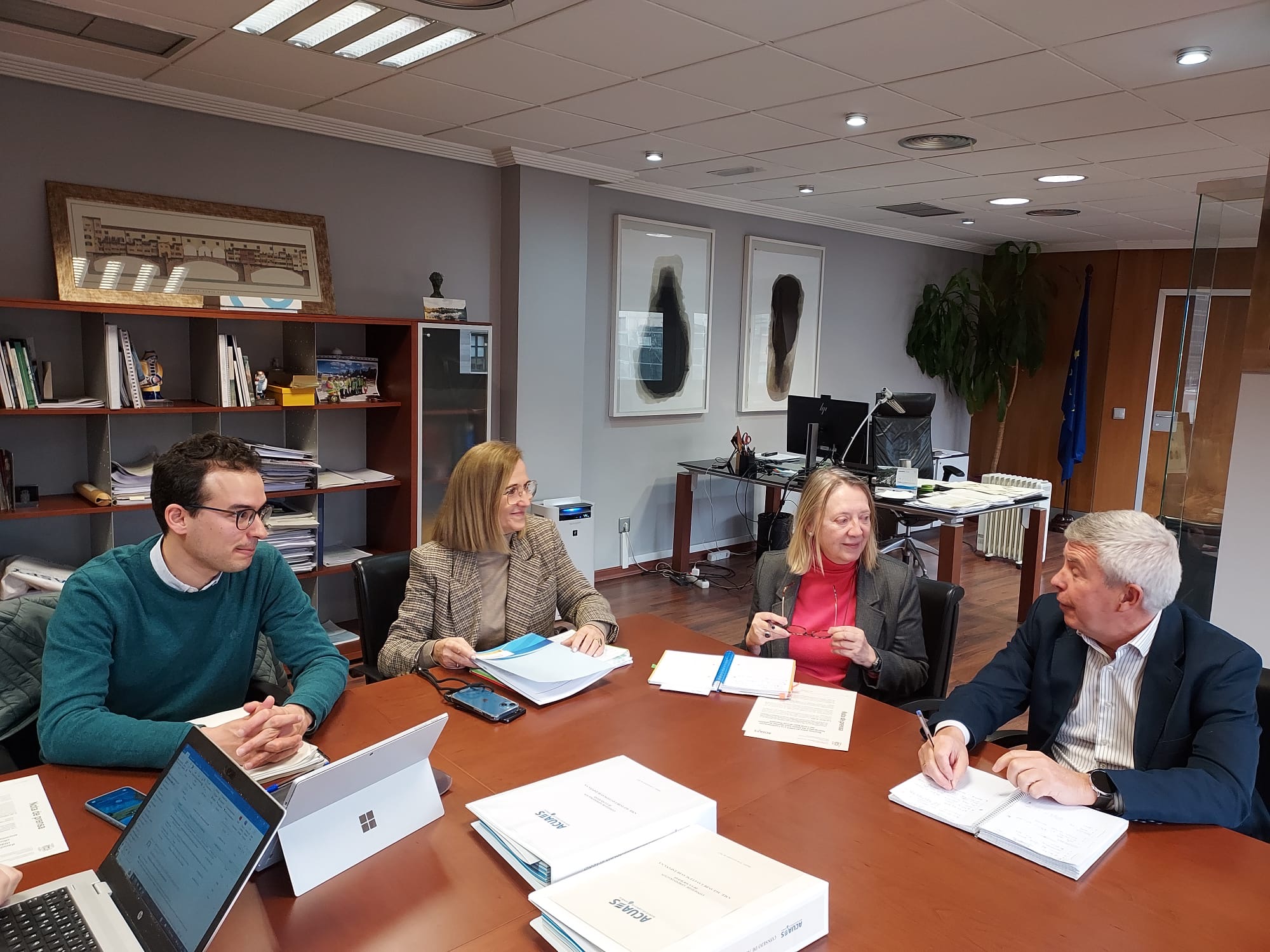 Reunión entre ACUAES y la CHD para analizar la situación de las diferentes actuaciones encomendadas a la sociedad mercantil estatal en la cuenca