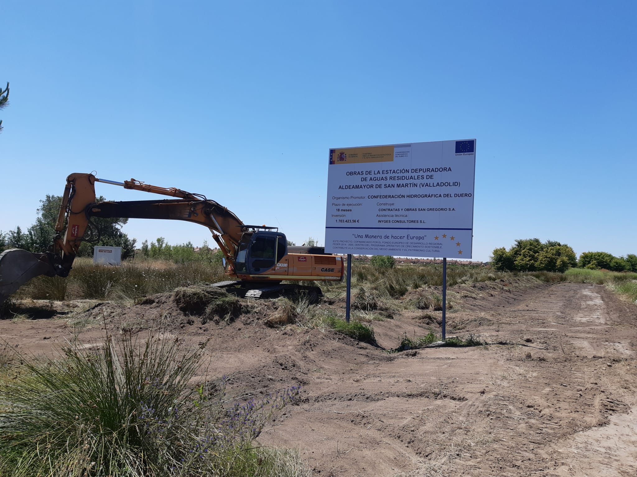 Comienzan las obras de construcción de la EDAR de Aldeamayor de San Martín (Valladolid) con un presupuesto de 2,5M€ Comienzan las obras de construcción de la EDAR de Aldeamayor de San Martín (Valladolid) con un presupuesto de 2,5M€