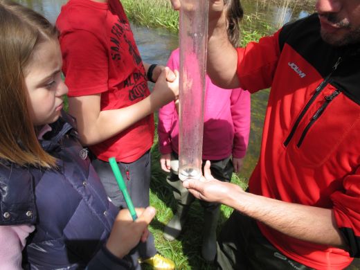 Análisis de las características físicas del agua, la turbiedad, con el material elaborado por RCDR